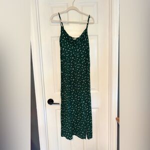 American Eagle Green Floral Maxi/Midi Dress